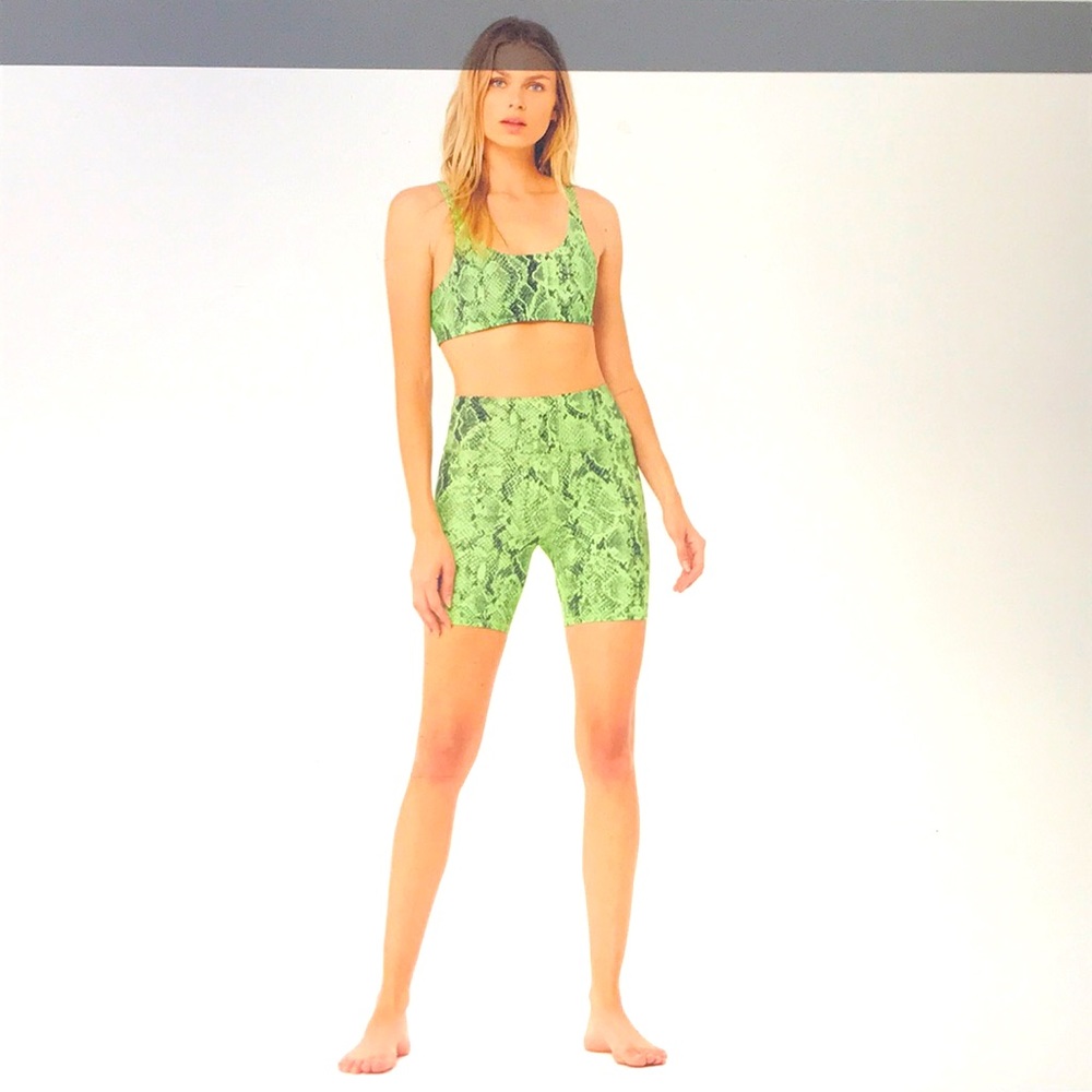 High-Waist Snakeskin Vapor Short